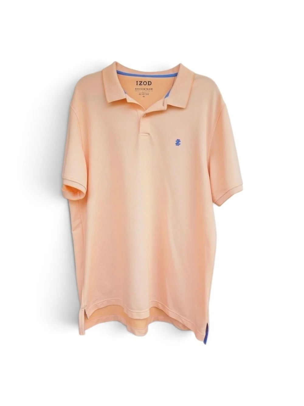 IZOD Advantage Performance Polo Orange Stretch Golf Shirt Moisture Wicking Sz XL